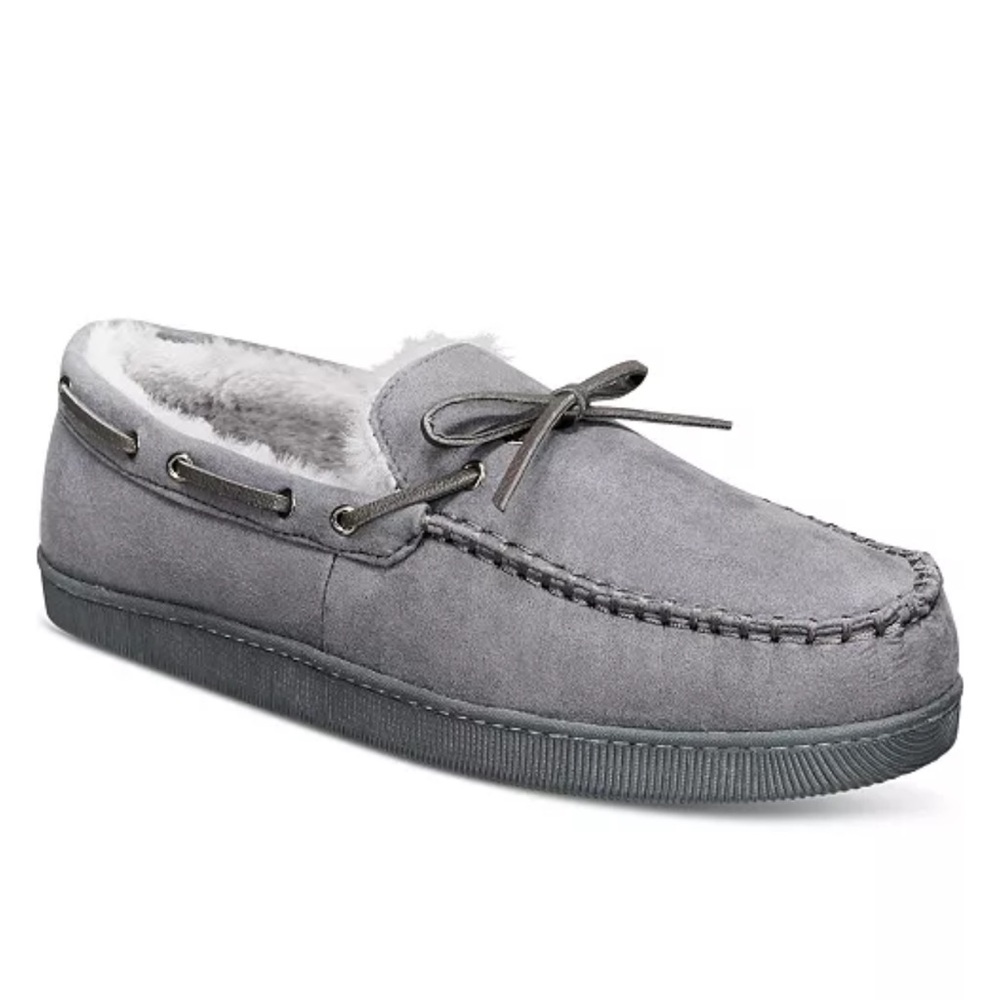 Men's Faux-Suede Moccasin Slippers